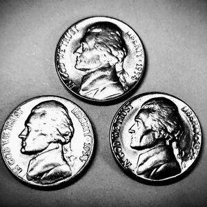 1954-S,D&P Uncirculated Jefferson Nickels From US Mint Roll.